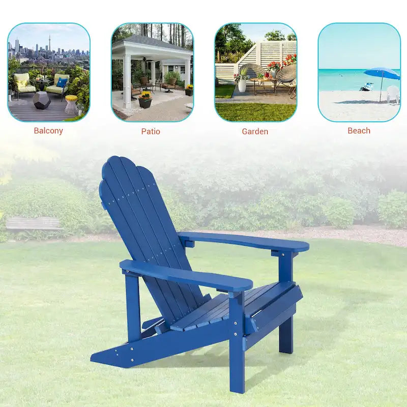 Chaise Adirondack d'extérieur, Chaise individuelle aspect bois