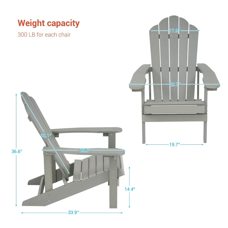 Chaise Adirondack d'extérieur, Chaise individuelle aspect bois