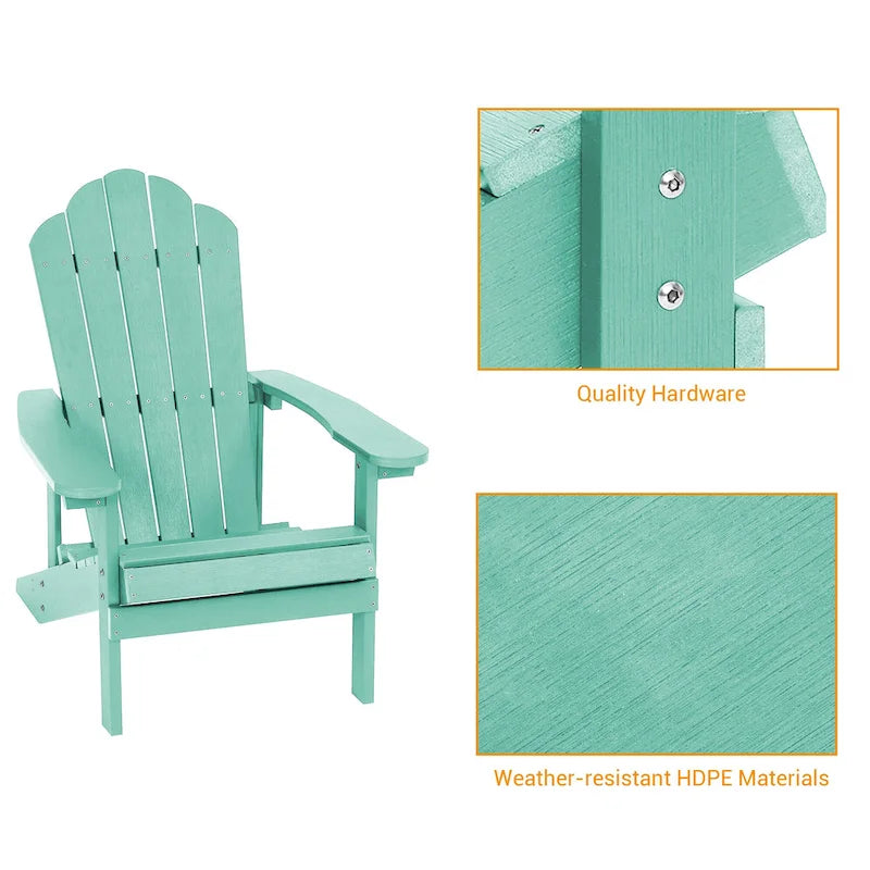 Chaise Adirondack d'extérieur, Chaise individuelle aspect bois