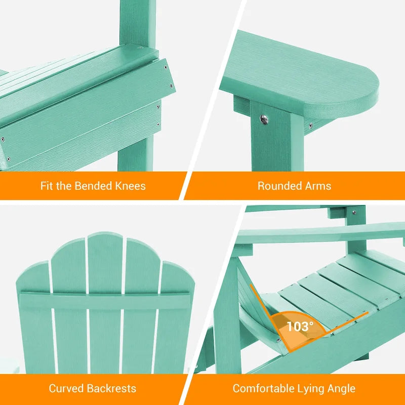 Chaise Adirondack d'extérieur, Chaise individuelle aspect bois