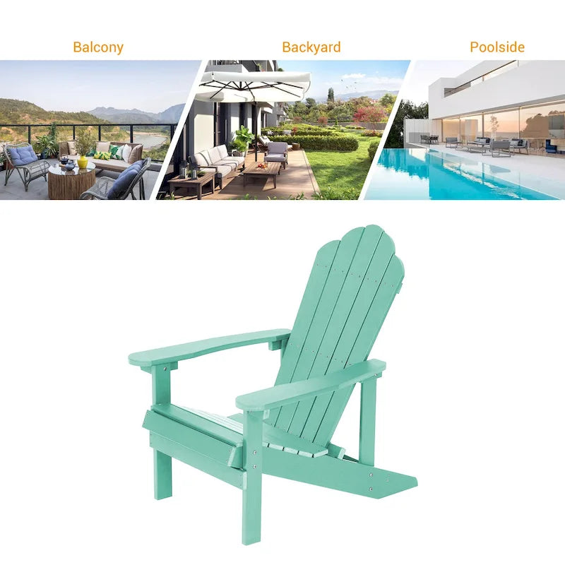 Chaise Adirondack d'extérieur, Chaise individuelle aspect bois
