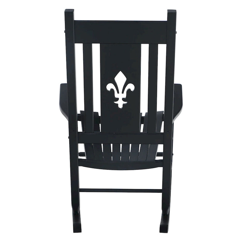 Chaise à bascule en bois d'extérieur