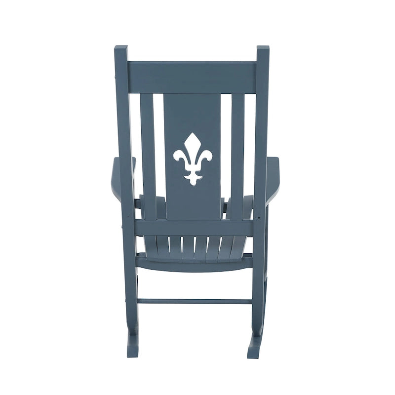 Chaise à bascule en bois d'extérieur