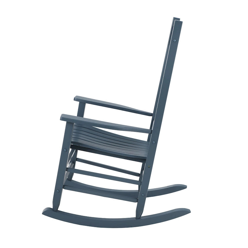 Chaise à bascule en bois d'extérieur