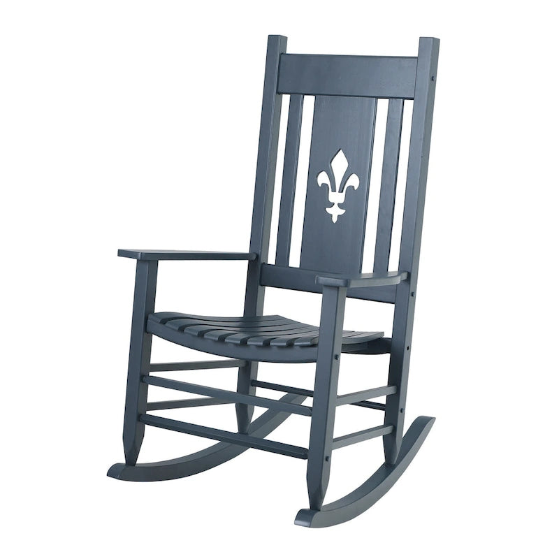 Chaise à bascule en bois d'extérieur