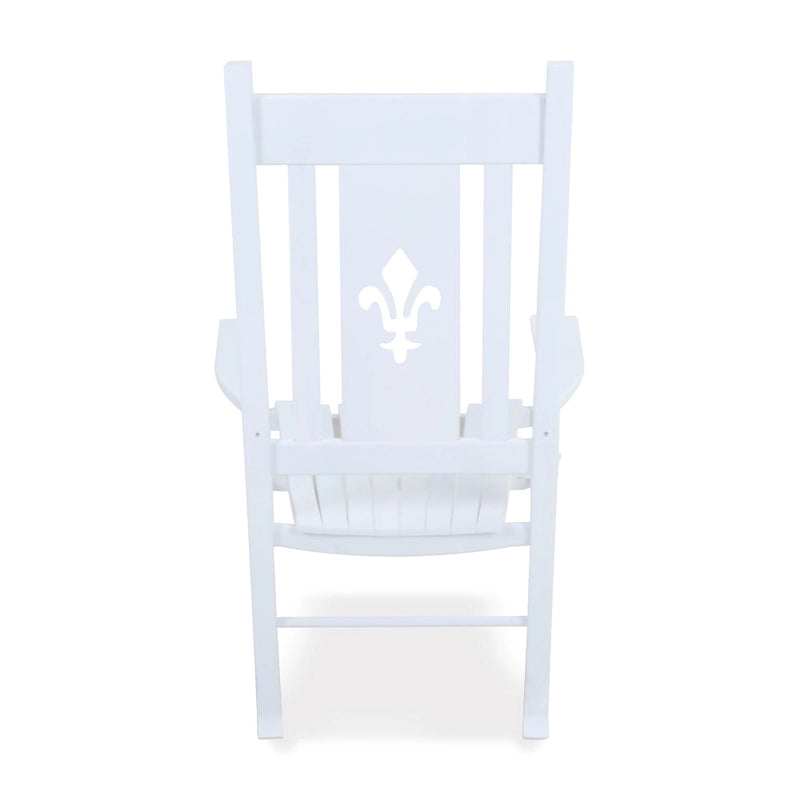 Chaise à bascule en bois d'extérieur