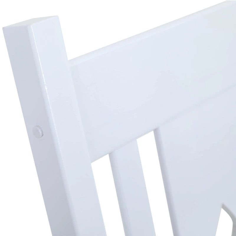Chaise à bascule en bois d'extérieur
