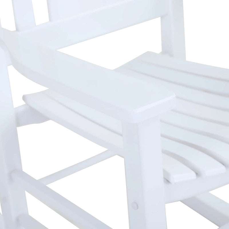 Chaise à bascule en bois d'extérieur