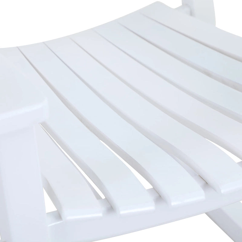 Chaise à bascule en bois d'extérieur