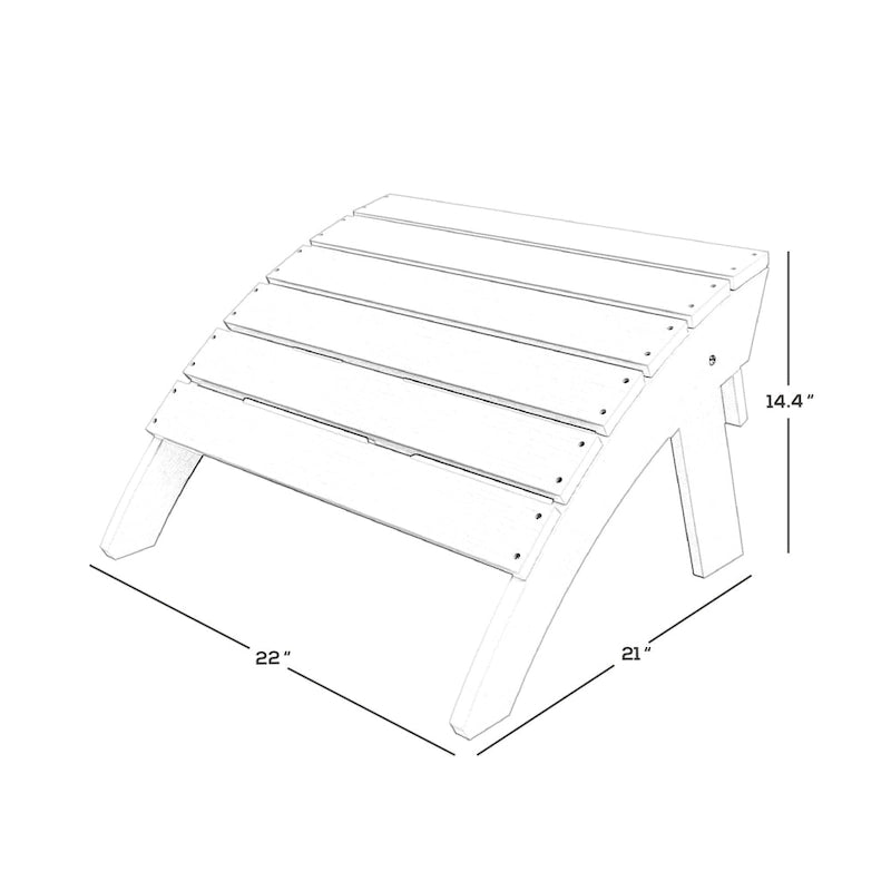 Repose-pieds de fauteuil Adirondack écologique et résistant aux intempéries