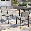 Chaises de salle à manger empilables en aluminium pour terrasse extérieure - 49,3 cm P x 39,9 cm L x 86,1 cm H