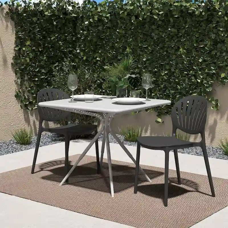 COSCO Outdoor/ Indoor Stacking Resin Chair with Shell Back (2-pack)