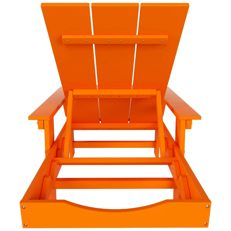 Chaise longue en polyéthylène moderne, inclinable, écologique, toutes saisons, avec accoudoirs et roues