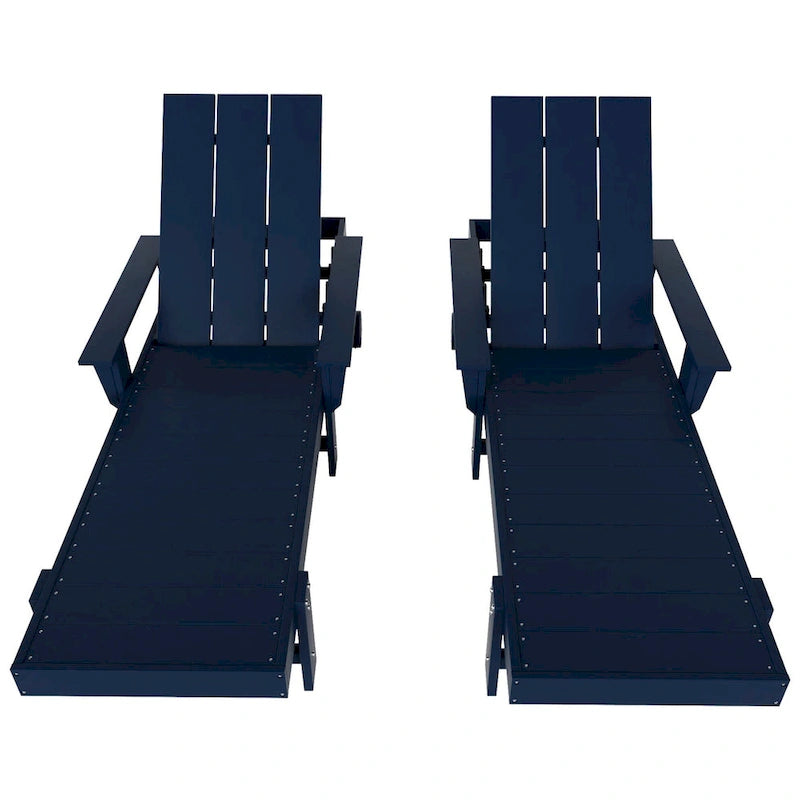Chaise longue en polyéthylène moderne, inclinable, écologique, toutes saisons, avec accoudoirs et roues