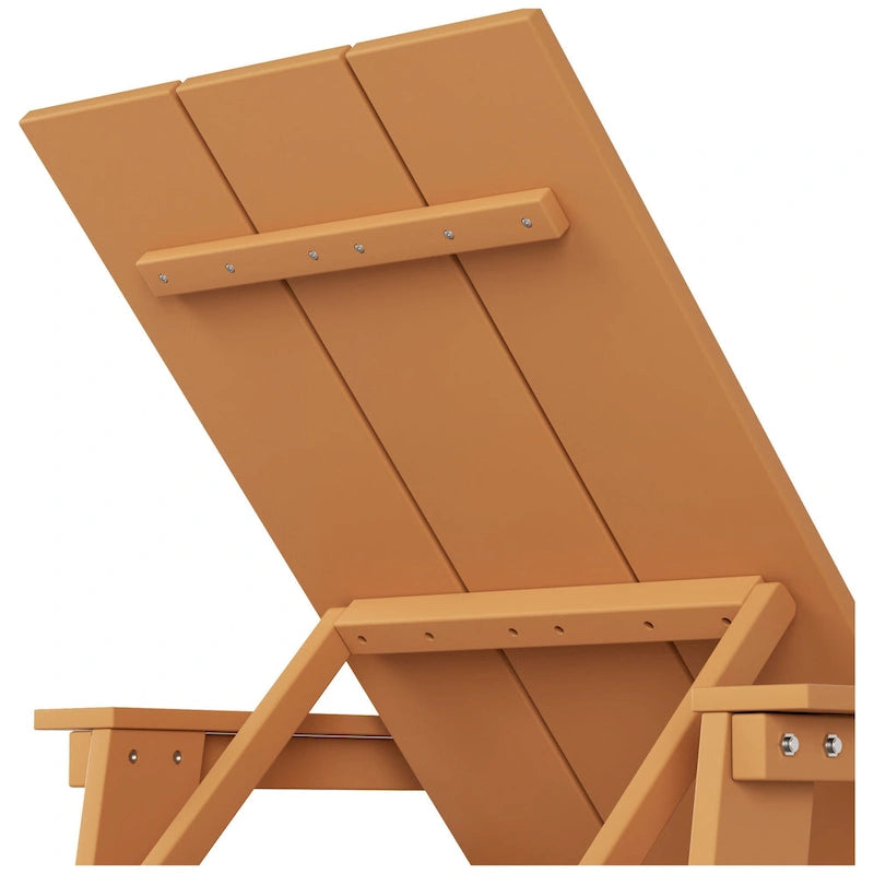 Chaise longue en polyéthylène moderne, inclinable, écologique, toutes saisons, avec accoudoirs et roues