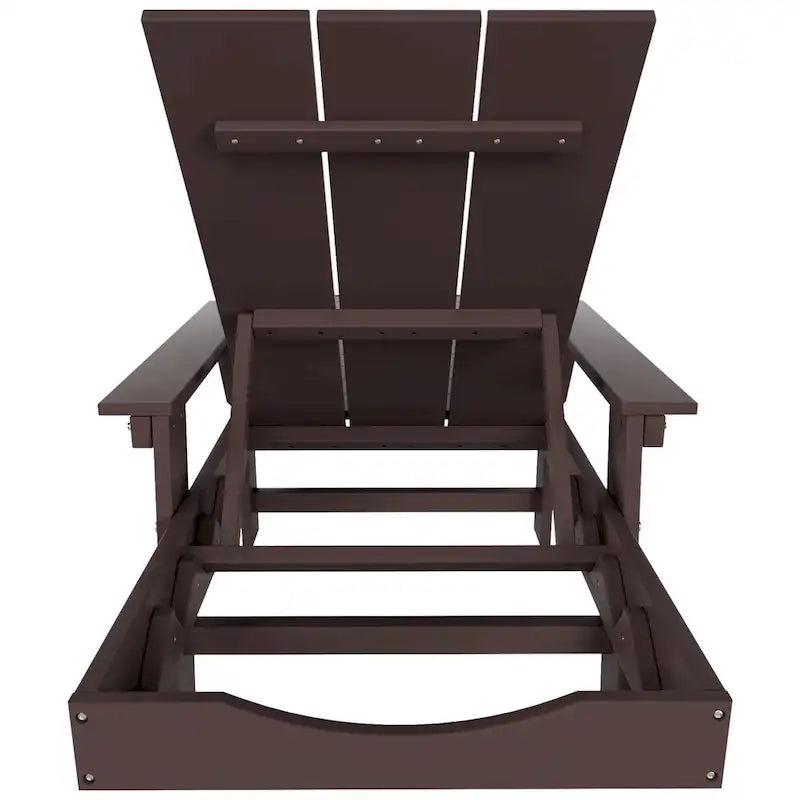 Chaise longue en polyéthylène moderne, inclinable, écologique, toutes saisons, avec accoudoirs et roues