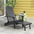 Chaise Adirondack pliante en polyéthylène avec ottoman coulissant