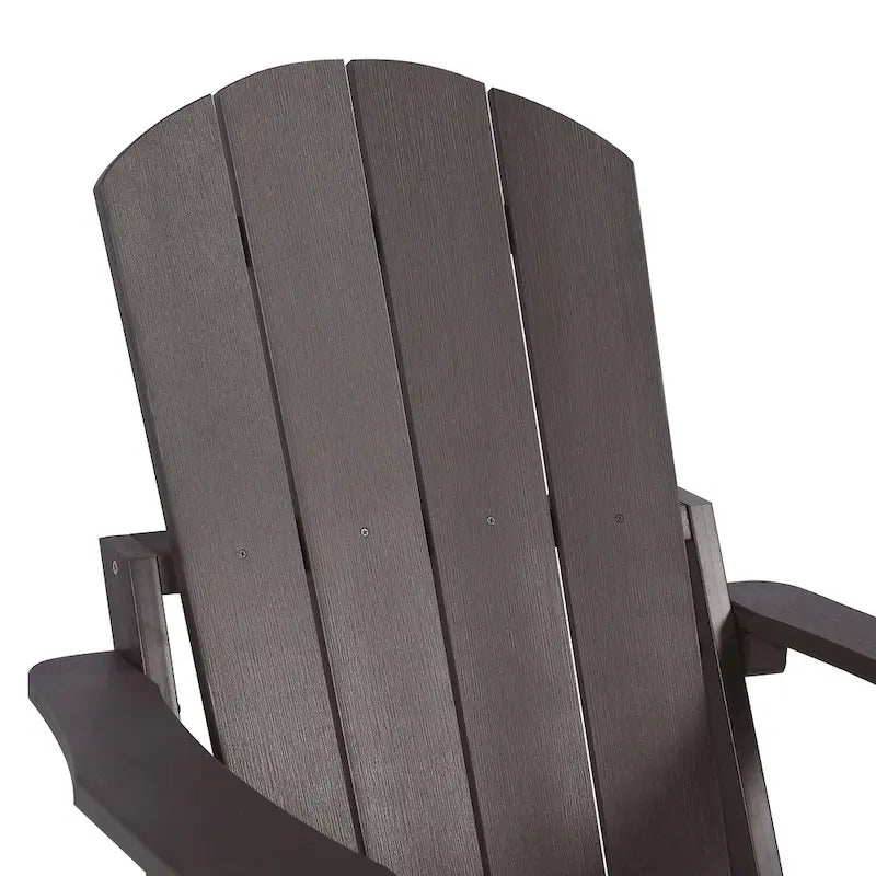 Chaise Adirondack pliante en polyéthylène avec ottoman coulissant