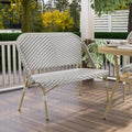 Banc de patio en aluminium couleur naturelle