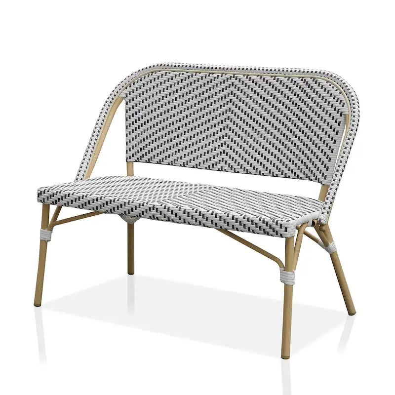Banc de patio en aluminium couleur naturelle