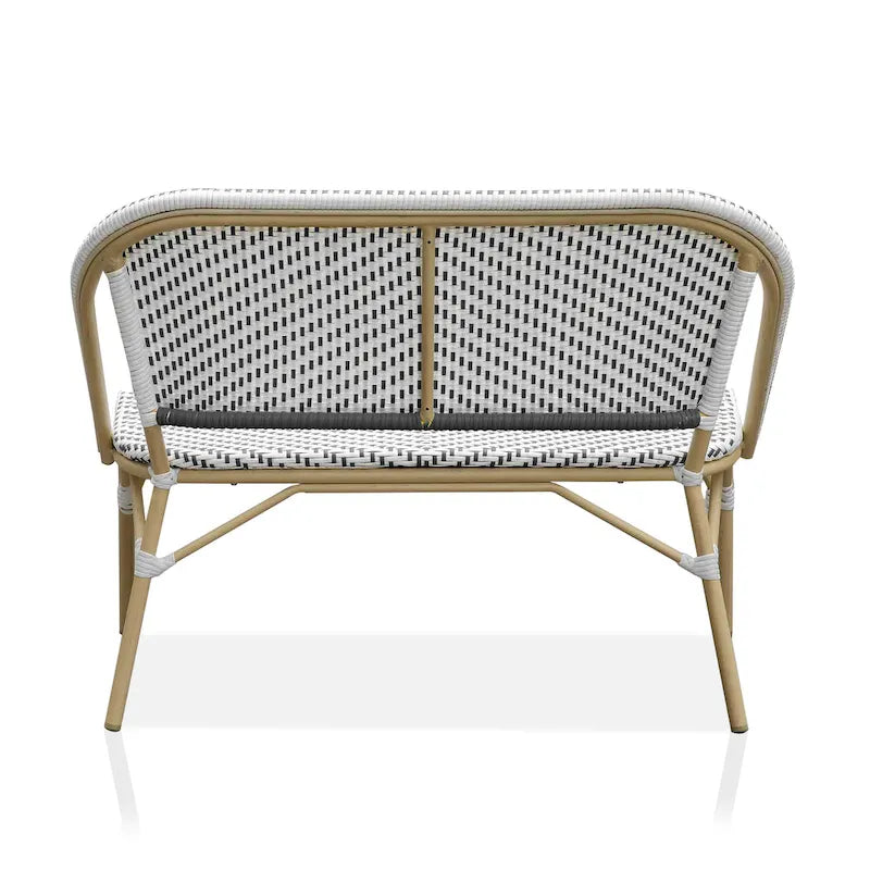 Banc de patio en aluminium couleur naturelle