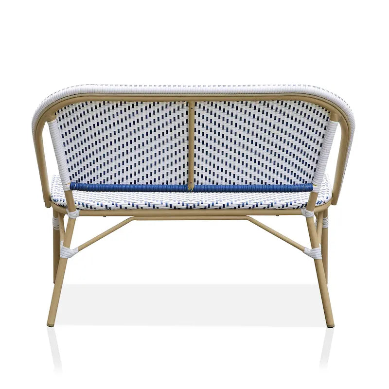 Banc de patio en aluminium couleur naturelle