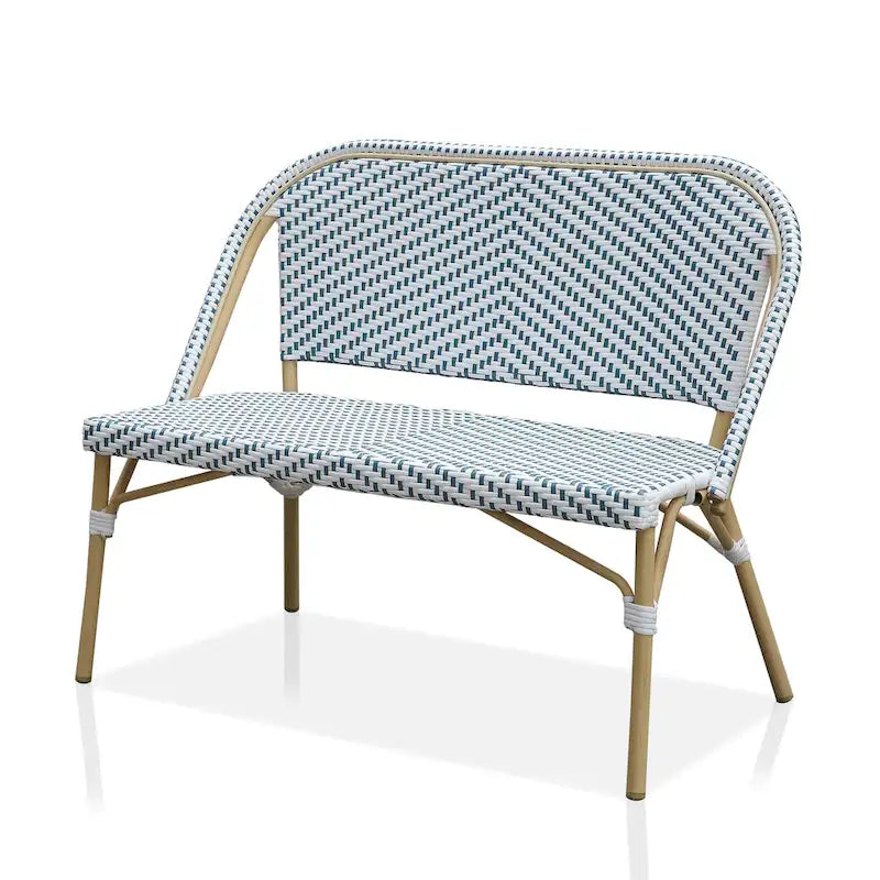 Banc de patio en aluminium couleur naturelle
