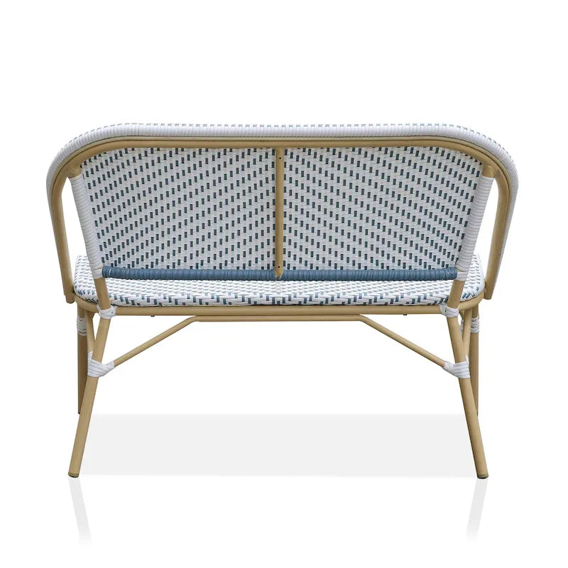 Banc de patio en aluminium couleur naturelle