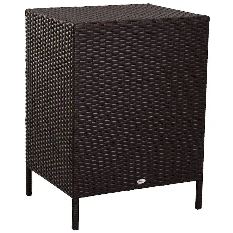 32 Armoire de rangement d'extérieur en rotin tressé avec 3 grands tiroirs et matériaux résistants aux intempéries
