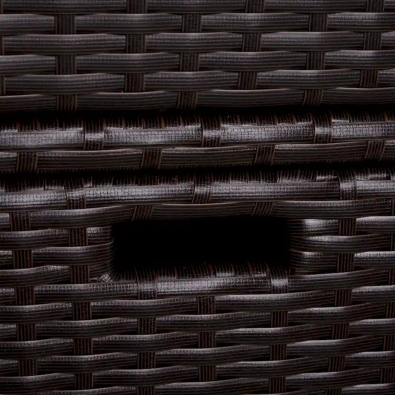32 Armoire de rangement d'extérieur en rotin tressé avec 3 grands tiroirs et matériaux résistants aux intempéries
