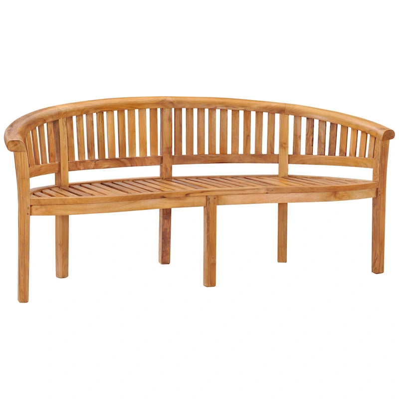 Banc triple d'extérieur et de jardin en teck Chic Teak Peanut, qualité commerciale