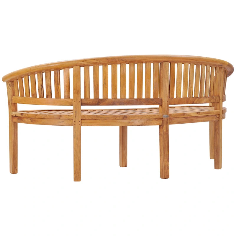 Banc triple d'extérieur et de jardin en teck Chic Teak Peanut, qualité commerciale