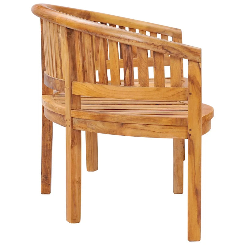 Banc triple d'extérieur et de jardin en teck Chic Teak Peanut, qualité commerciale