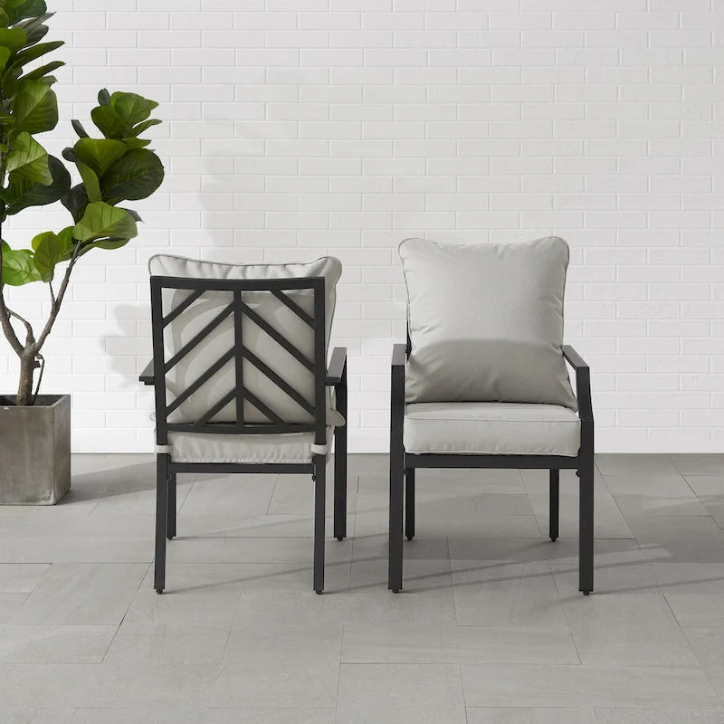 Chaise de salle à manger en métal d'extérieur