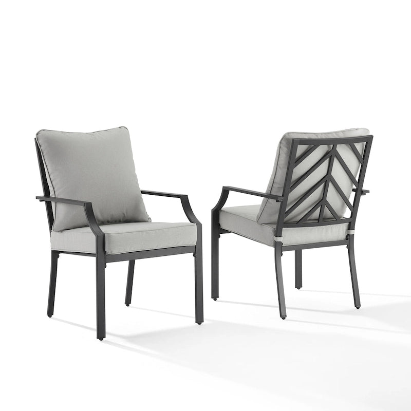 Chaise de salle à manger en métal d'extérieur