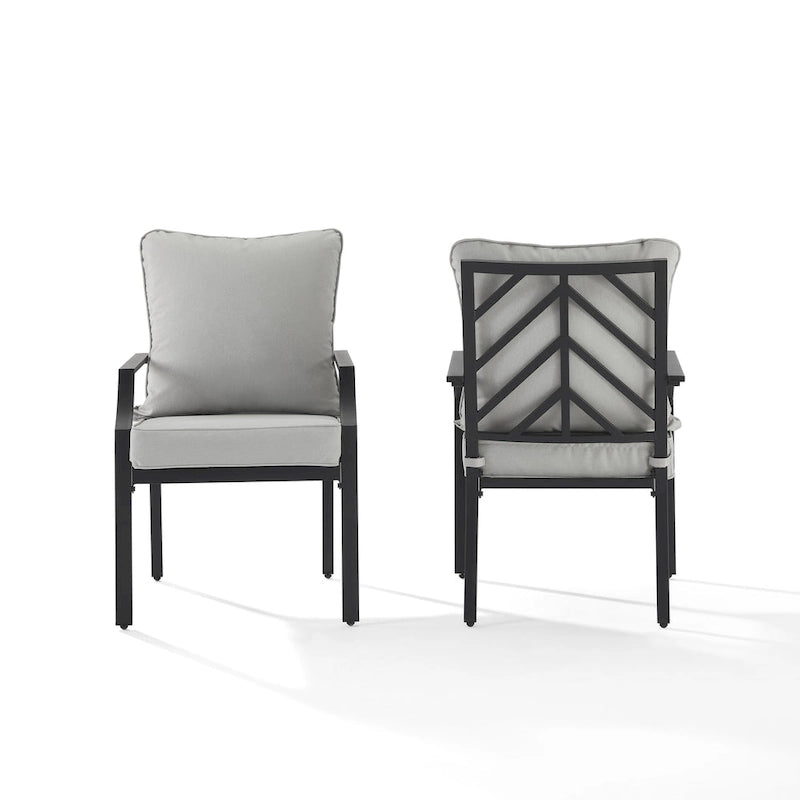Chaise de salle à manger en métal d'extérieur