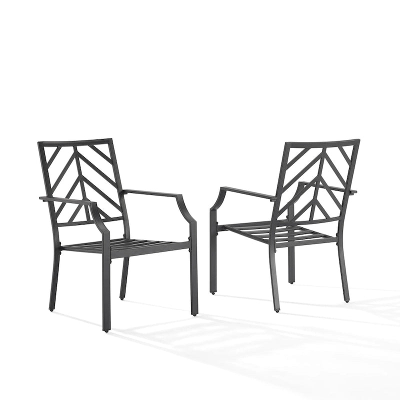 Chaise de salle à manger en métal d'extérieur