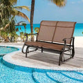 Banc balançoire de patio 2 places Causeuse fauteuil à bascule haut