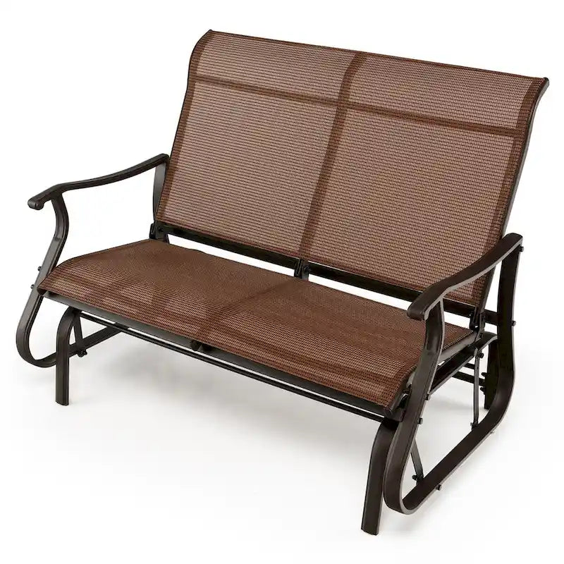 Banc balançoire de patio 2 places Causeuse fauteuil à bascule haut