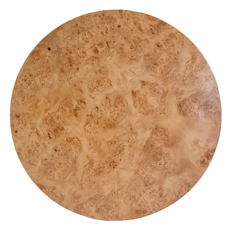 Table basse ronde en loupe de bois