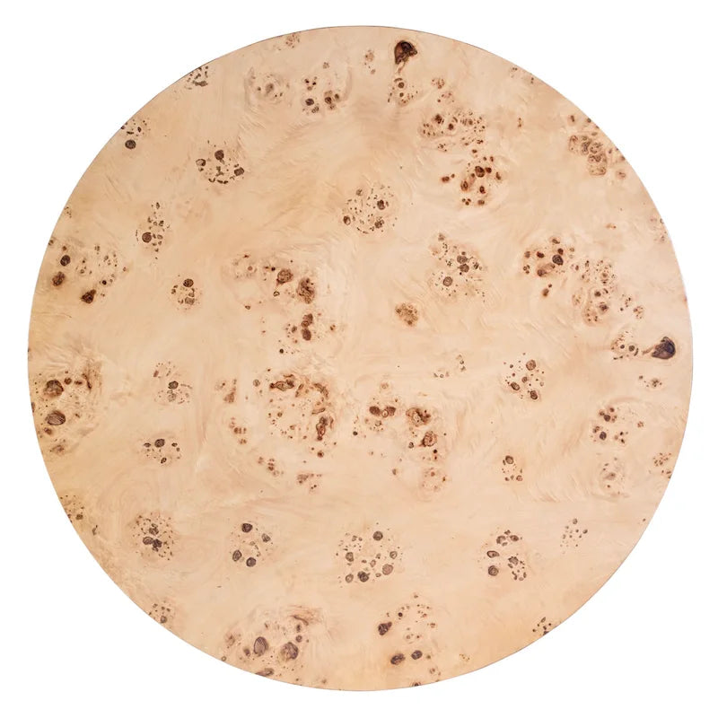 Table basse ronde en loupe de bois