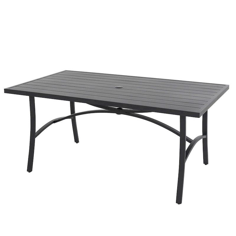Table à manger de jardin en aluminium pour terrasse