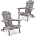 Chaise Adirondack pliante en bois d'extérieur