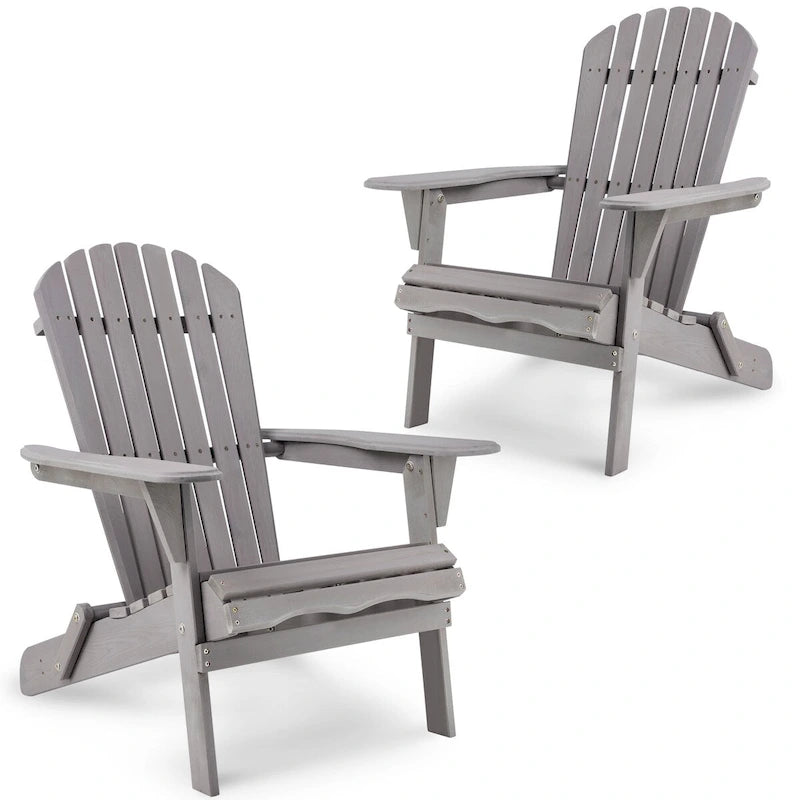 Chaise Adirondack pliante en bois d'extérieur