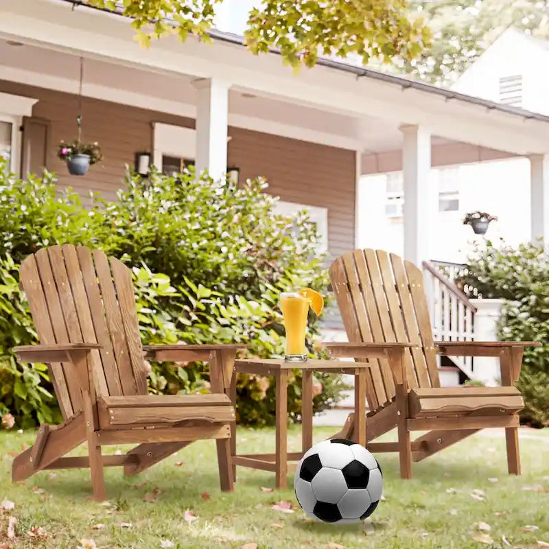 Chaise Adirondack pliante en bois d'extérieur
