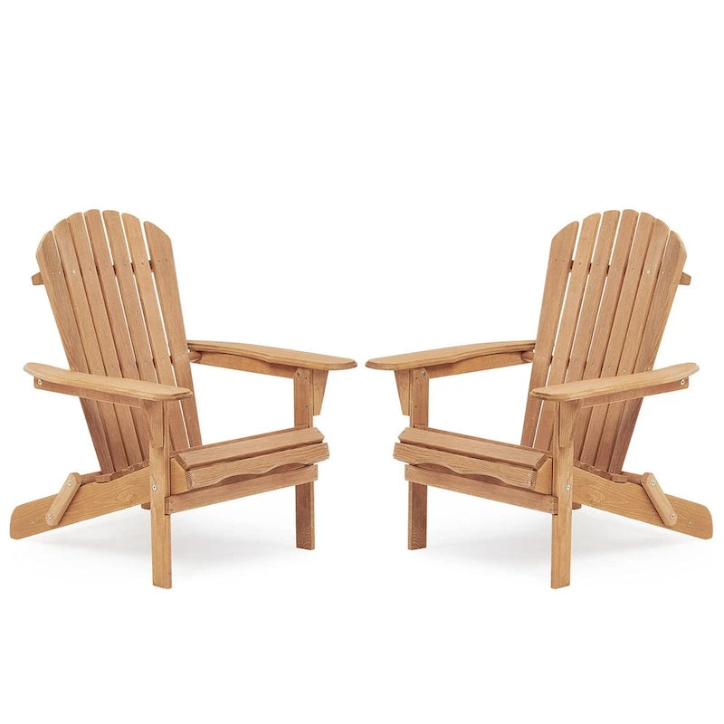 Chaise Adirondack pliante en bois d'extérieur
