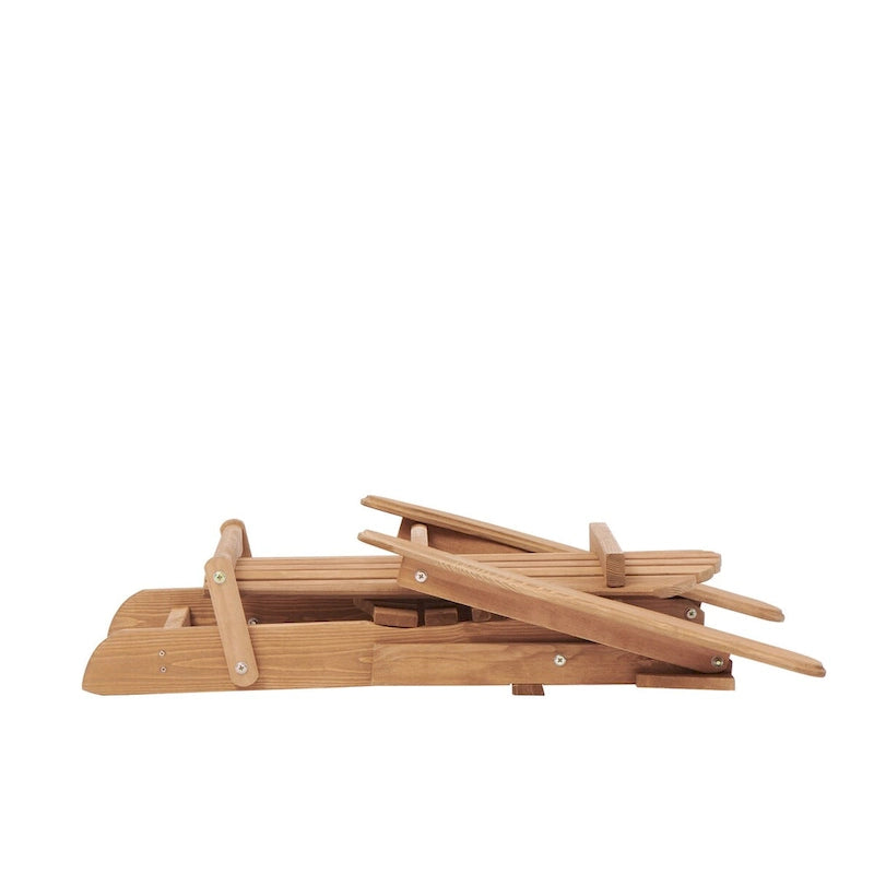 Chaise Adirondack pliante en bois d'extérieur