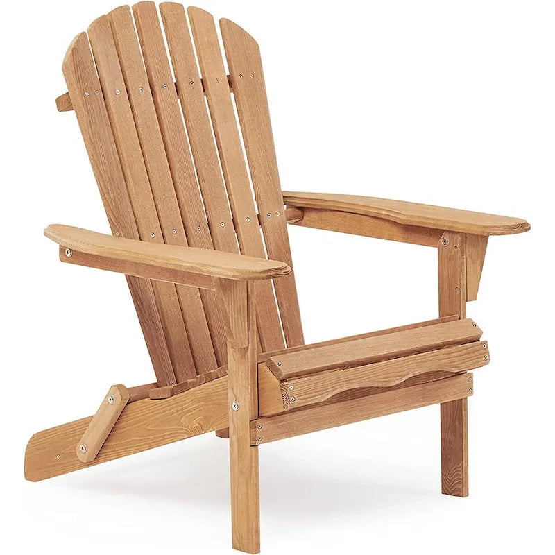 Chaise Adirondack pliante en bois d'extérieur