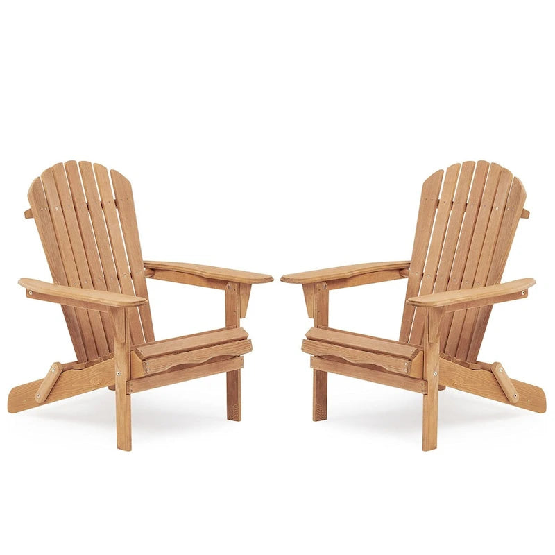 Chaise Adirondack pliante en bois d'extérieur