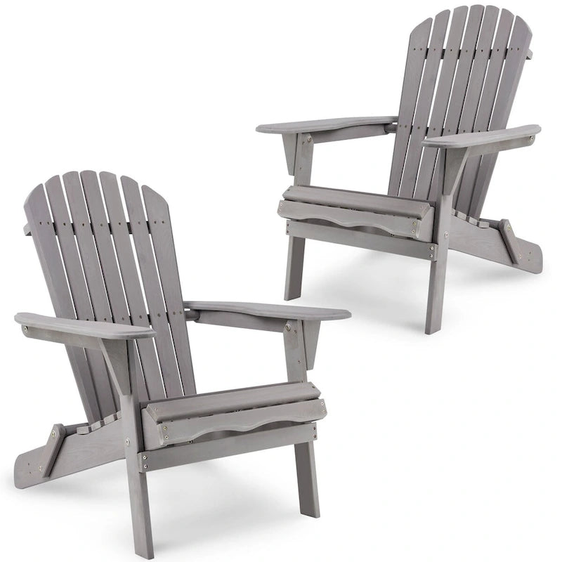 Chaise Adirondack pliante en bois d'extérieur